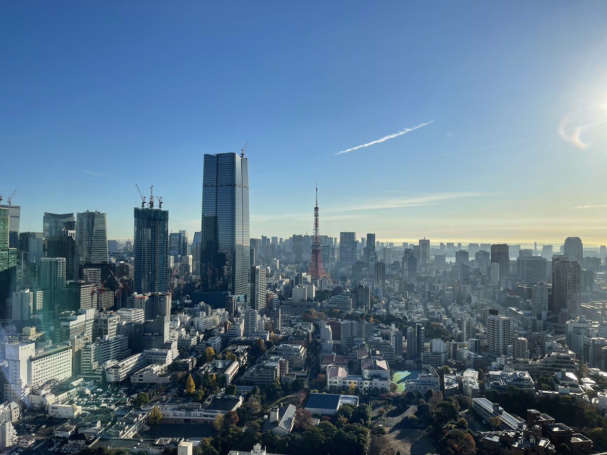 vertigo's tweet image. Beautiful clear morning in Roppongi, viewed from Mori Tower