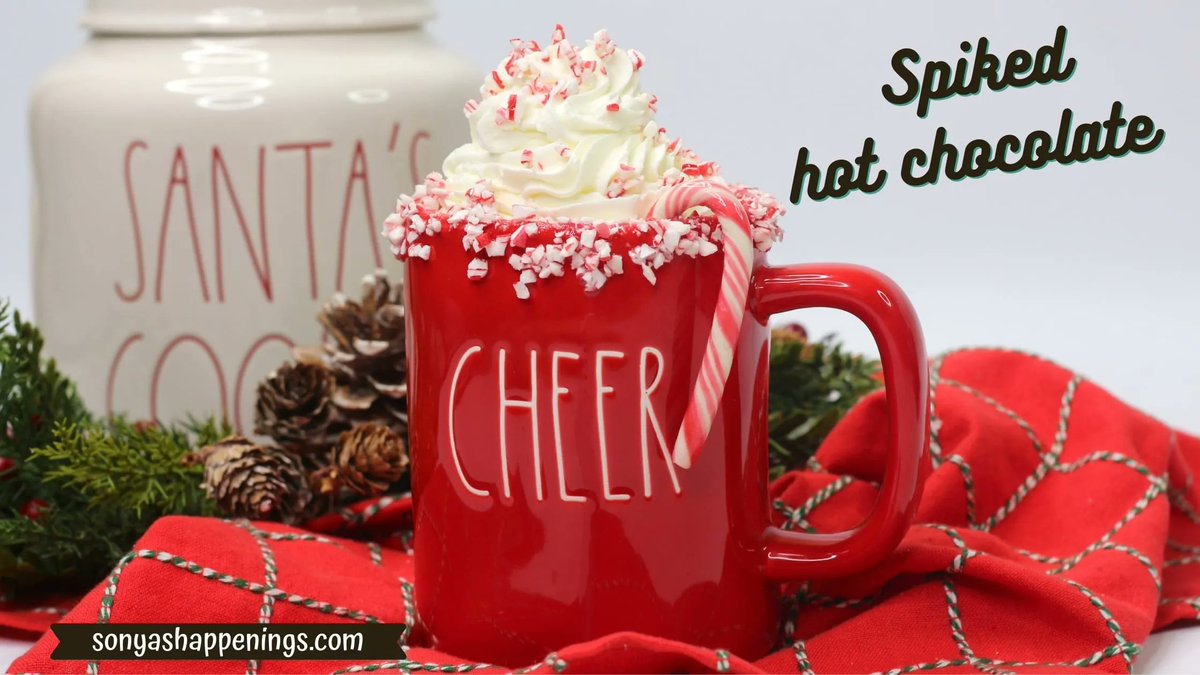 Spiked hot chocolate is the drink to warm you up this winter! #adulthotchocolate #boozyhotchocolate #spikedhotcocoa sonyashappenings.com/spiked-hot-cho…