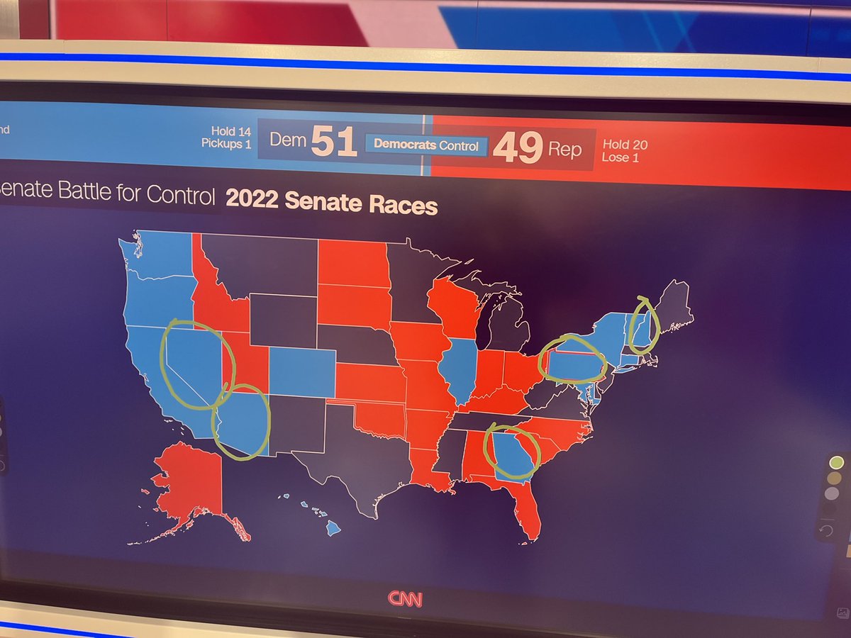 Five states - four holds; one pickup for DEMS - where GOP began 2022 confident. Other factors, too, but in all five Trump backed GOP nominees struggled in suburbs.