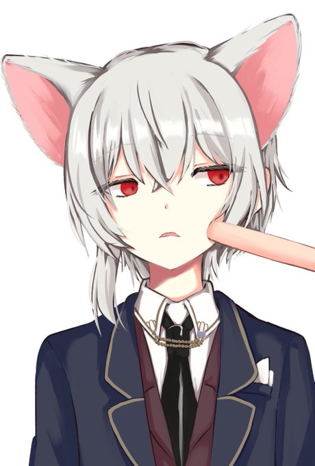 はい、おやつの魚肉ソーセージだよ
 #猫恋アート 