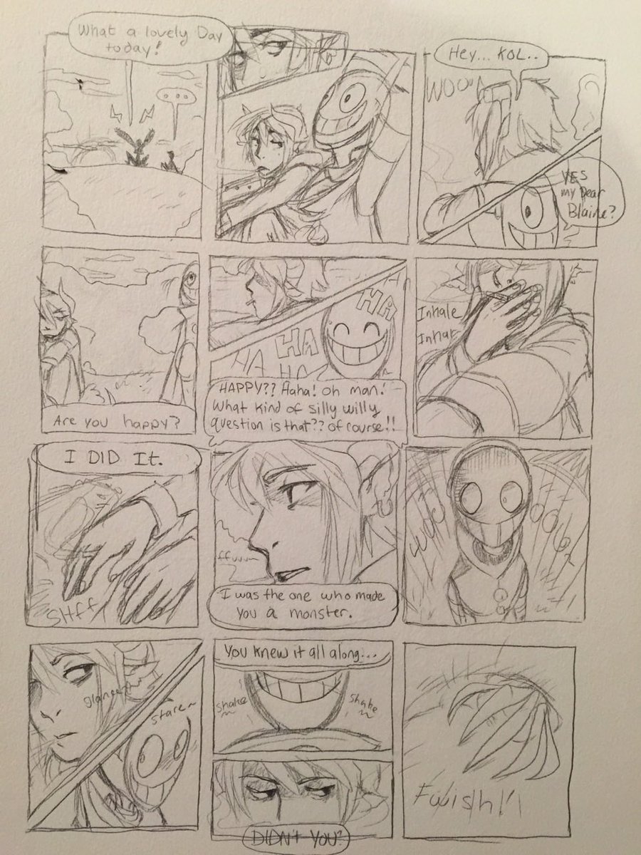 My friend dug these up from like…2013-2014? Relics of an old era, before the comic even had a title haha 
