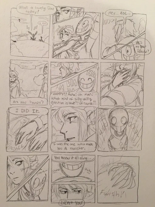 My friend dug these up from like…2013-2014? Relics of an old era, before the comic even had a title haha 