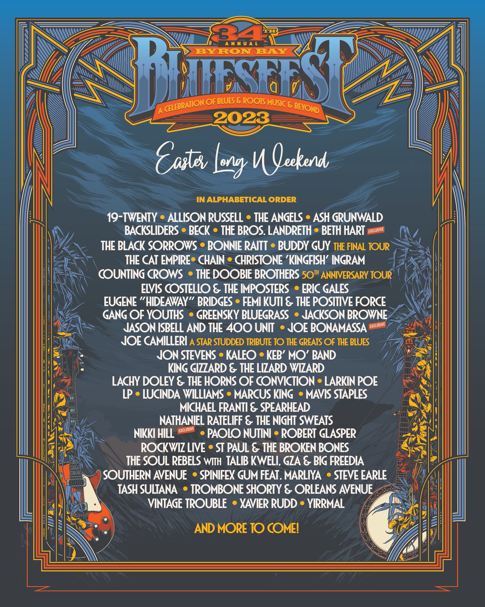 Bluesfest Byron Bay on Twitter "FOURTH MERGED LINE UP 😍 Bluesfest 2023 tickets are On Sale