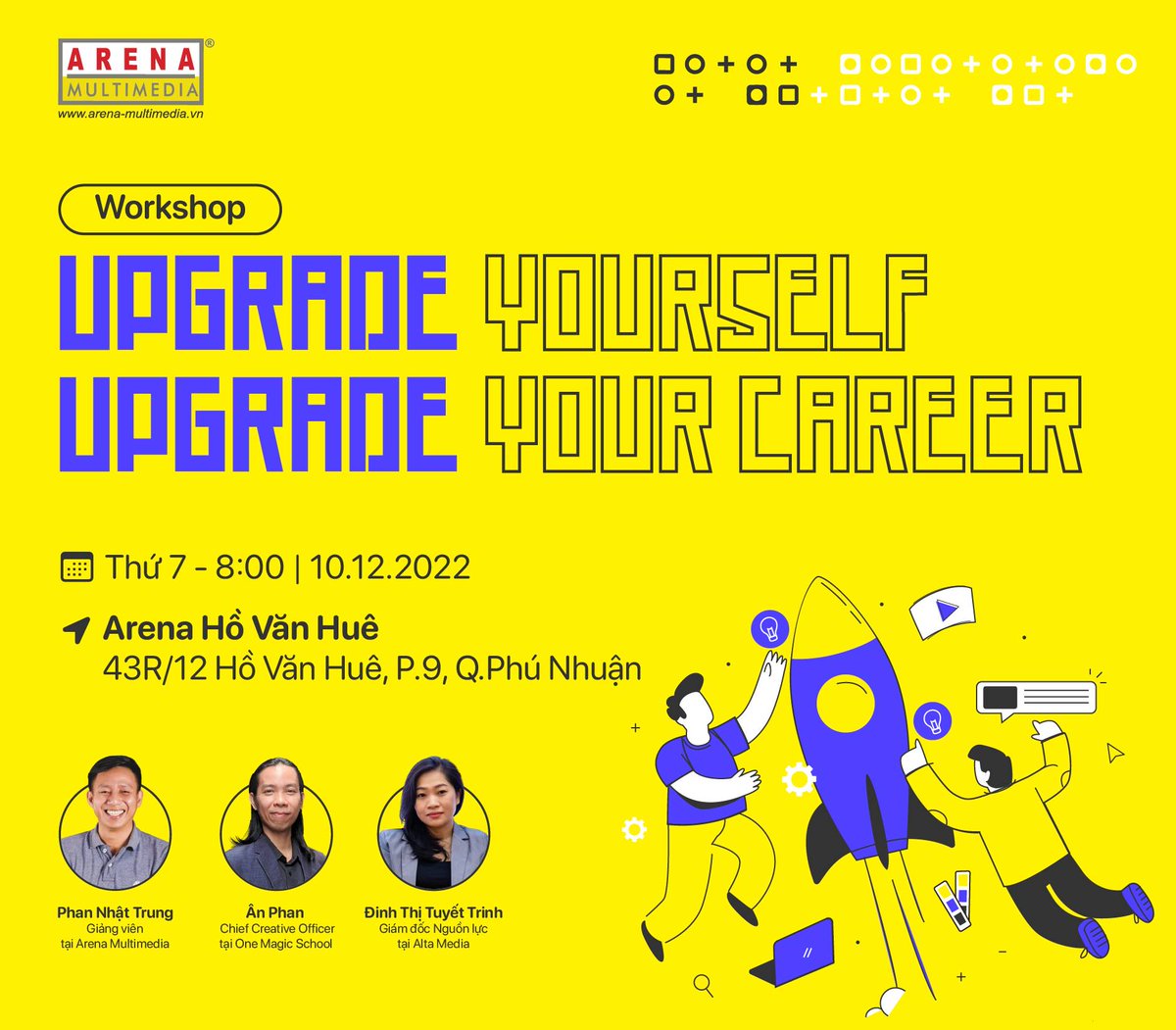 OneMagicSchool's tweet photo. 🎉Mr. An Phan - CCO (Chief Creative Officer) of One Magic School will have a sharing post on creativity and entrepreneurship at Arena Multimedia on Saturday - at 8:00 AM (December 10, 2022).
Let's look forward to it!
#OMS #onemagicschool #hcmevent #arenamultimedia https://t.co/hvy3Upmjf6