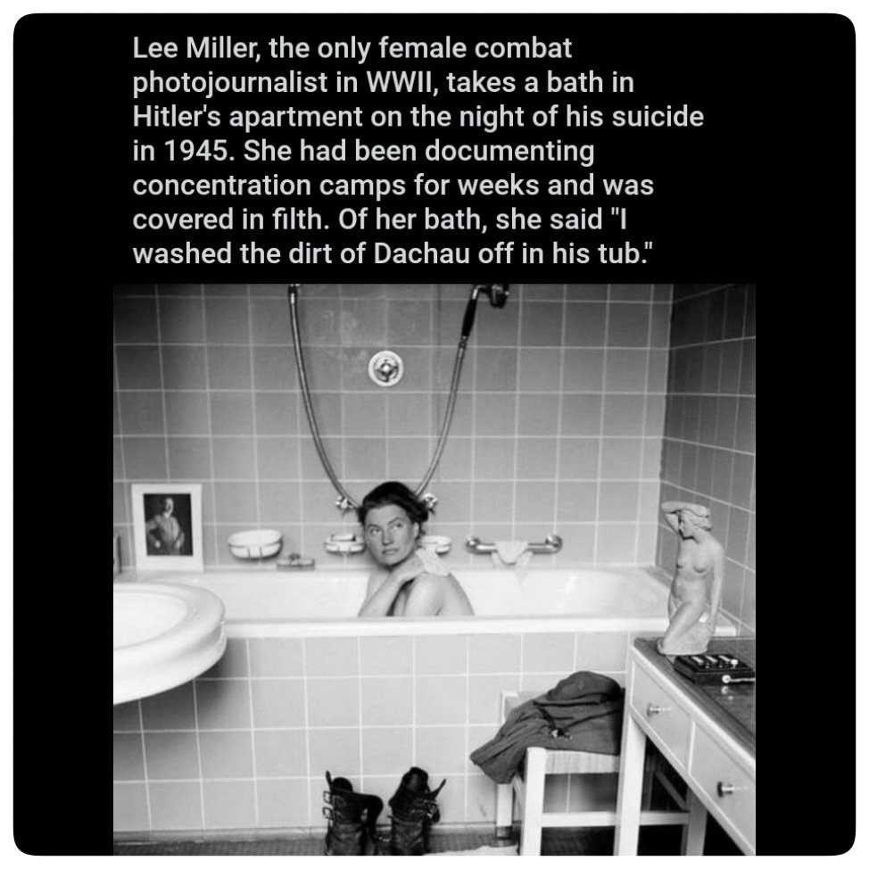 AskAubry 🦝 on Twitter "Lee Miller just taking a bath in Hilter's tub