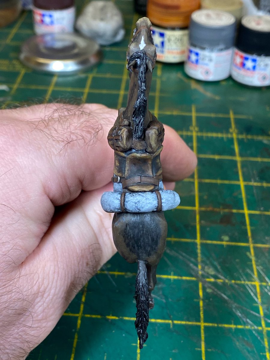 marcuswhite's tweet photo. #OhMerde
Painting up the first of seven 1/35 Dobbin’s for the scene. Might be okay at painting them by number seven. 🤣👍 https://t.co/9ZcZzWkGtG