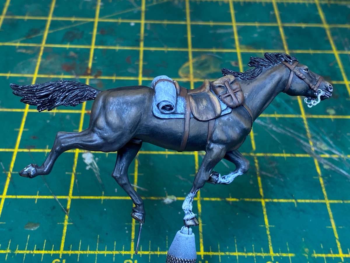 marcuswhite's tweet photo. #OhMerde
Painting up the first of seven 1/35 Dobbin’s for the scene. Might be okay at painting them by number seven. 🤣👍 https://t.co/9ZcZzWkGtG