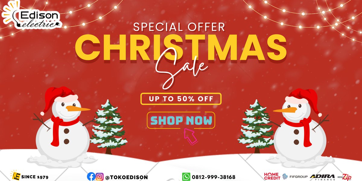 TokoEdison's tweet photo. Welcome December, welcome to bulan yang penuh dengan promo akhir tahun fantastis !

Ayoo, kunjungi Toko Edison sekarang ! https://t.co/klplbywyFX