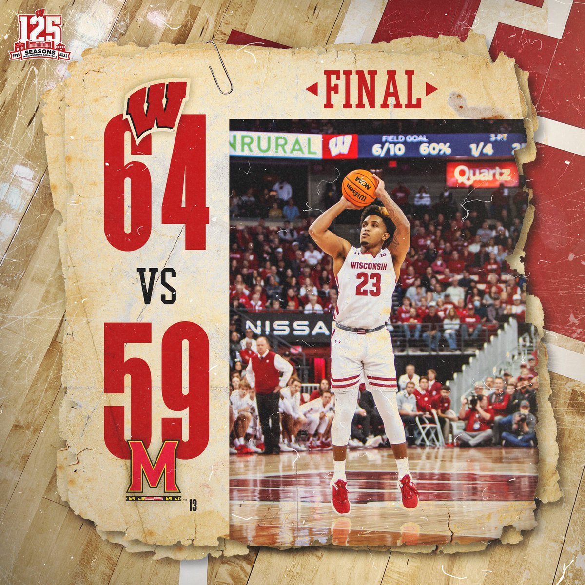 BadgerMBB's tweet photo. 1-0 in Big Ten play. #OnWisconsin https://t.co/ryYtq5VQGG