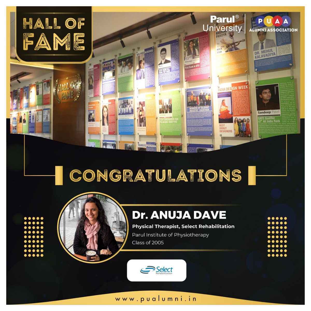 ParulAlumni's tweet image. Congratulations, Dr. Anuja Dave, one of our most prominent alumni from #PIPT, on her recent inclusion in the much coveted #HallofFame.
 
We are incredibly proud to have an alumni like her. We wish her remarkable success in all walks of life.

#PUAlumniAssociation
#ParulUniversity