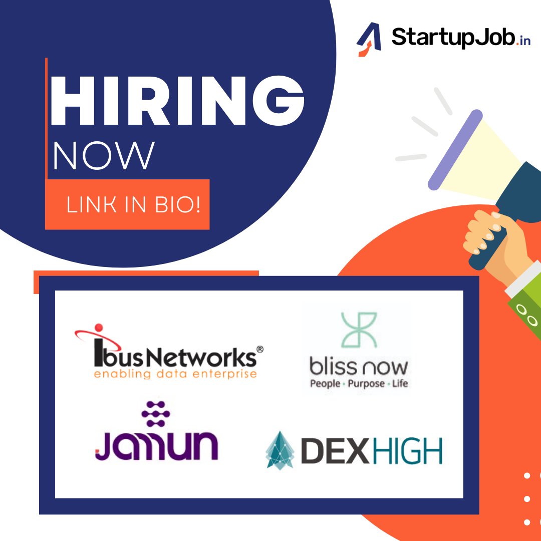 startupjobin's tweet photo. Here are some of the widely recognized companies, now hiring on https://t.co/gMP1JxmE9D

Interested? Comment down below and we will DM you the link.

#startupjonin #jobsearch #indiajobportal #hiringnow #jobseekers #activejobs #freejobposting #employeexperience https://t.co/1vAothGIRE
