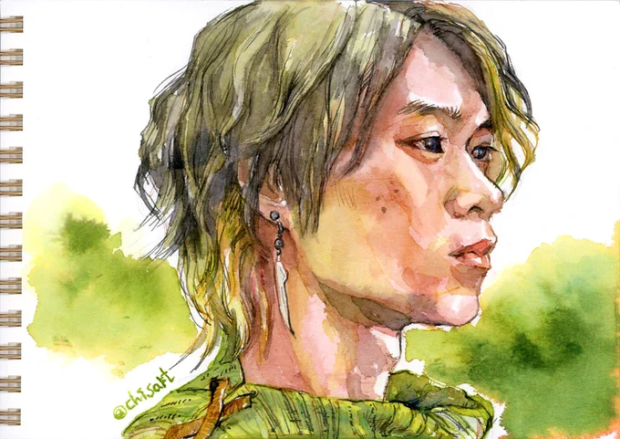 去年初めてガラスペンと万年筆用のインクを買って張り切って描いてましたが、今年は購入するばかりでとんと描けておりません……#文具で描く #インク沼 #ガラスペン 