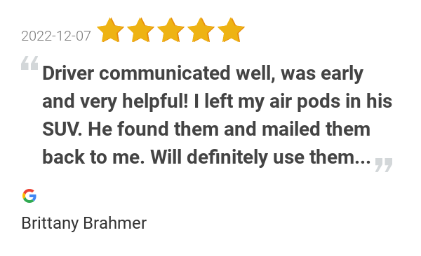 executivecarlax's tweet photo. New 5.0-star Review: "Driver communicated well, was early and very helpful! I left my air pods in his SUV. He... https://t.co/f0G2m6B2tz