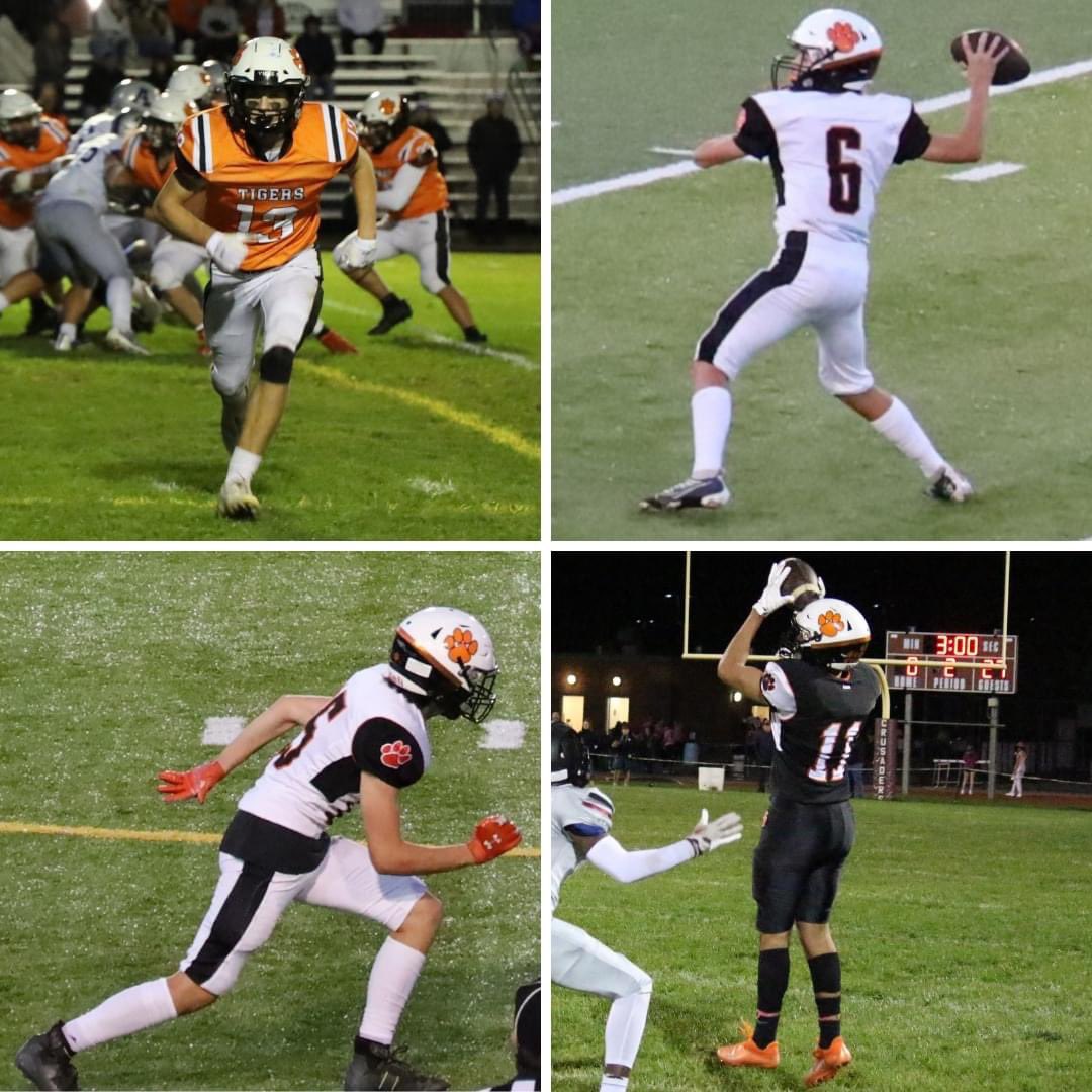 FOTFootball's tweet photo. Our 2023 Maynard/AMSA Tigers captains: 
#13 Tavin Hirsh 
#6 Dylan Gallo 
#15 Daniel Terrell 
#11 Mateo Arellano 
@Maynard_AD @AMSA_Athletics https://t.co/ZIWyUWbUkO