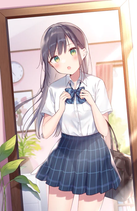 身支度する女の子#今年も残りわずかなので今年一番伸びた絵を貼る見た絵描きさんも強制でやる 