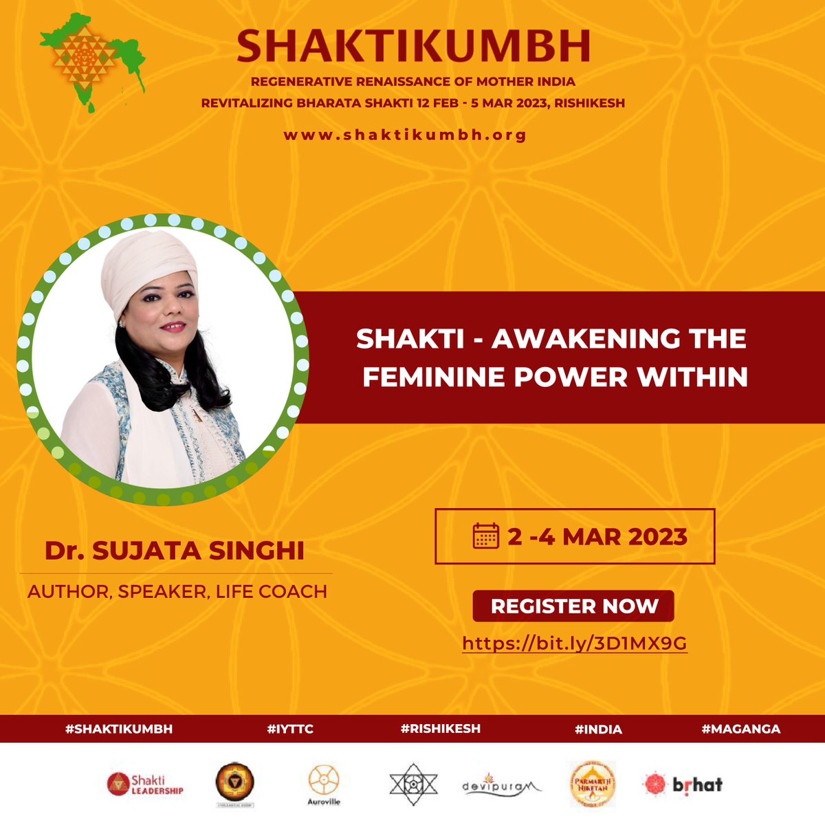 Shakti_Kumbh's tweet photo. Join the 21-day #IYTTC or Participate in the daily workshops of renowned speakers at Shakti Kumbh, Rishikesh from 12 Feb - 5 Mar ’23.
Register: https://t.co/nk83mSedFR
@NilimaTweets @devipuram @ParmarthNiketan
@sujatasinghi https://t.co/1WFx5H0N85
