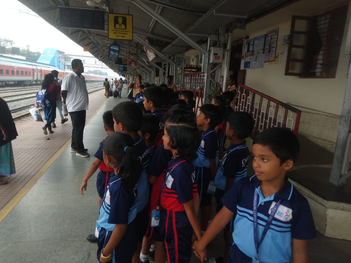 QuestCbse's tweet photo. TQIS GRADE 2 STUDENTS FIELD TRIP TO TIRUPUR RAILWAY STATION ON 06/12/2022:-
#TheQuestInternationalSchool #fieldtrip2022  #railwaystation    
#tirupurrailwaystaion  #CBSE  #AdmissionsOpen2022_23 #PreKG #LKG #UKG #BestSchoolsInTirupur #ActivityBasedLearning
https://t.co/pmWpGZpHk4 https://t.co/02YrNVdcEL