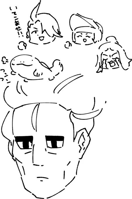 同居人に四天王描いてもらった 