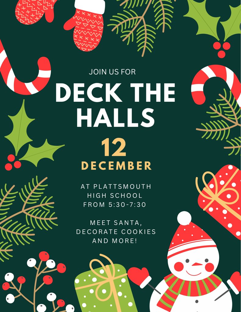 Our annual Deck the Halls event is Monday!!! 
Come join the fun.