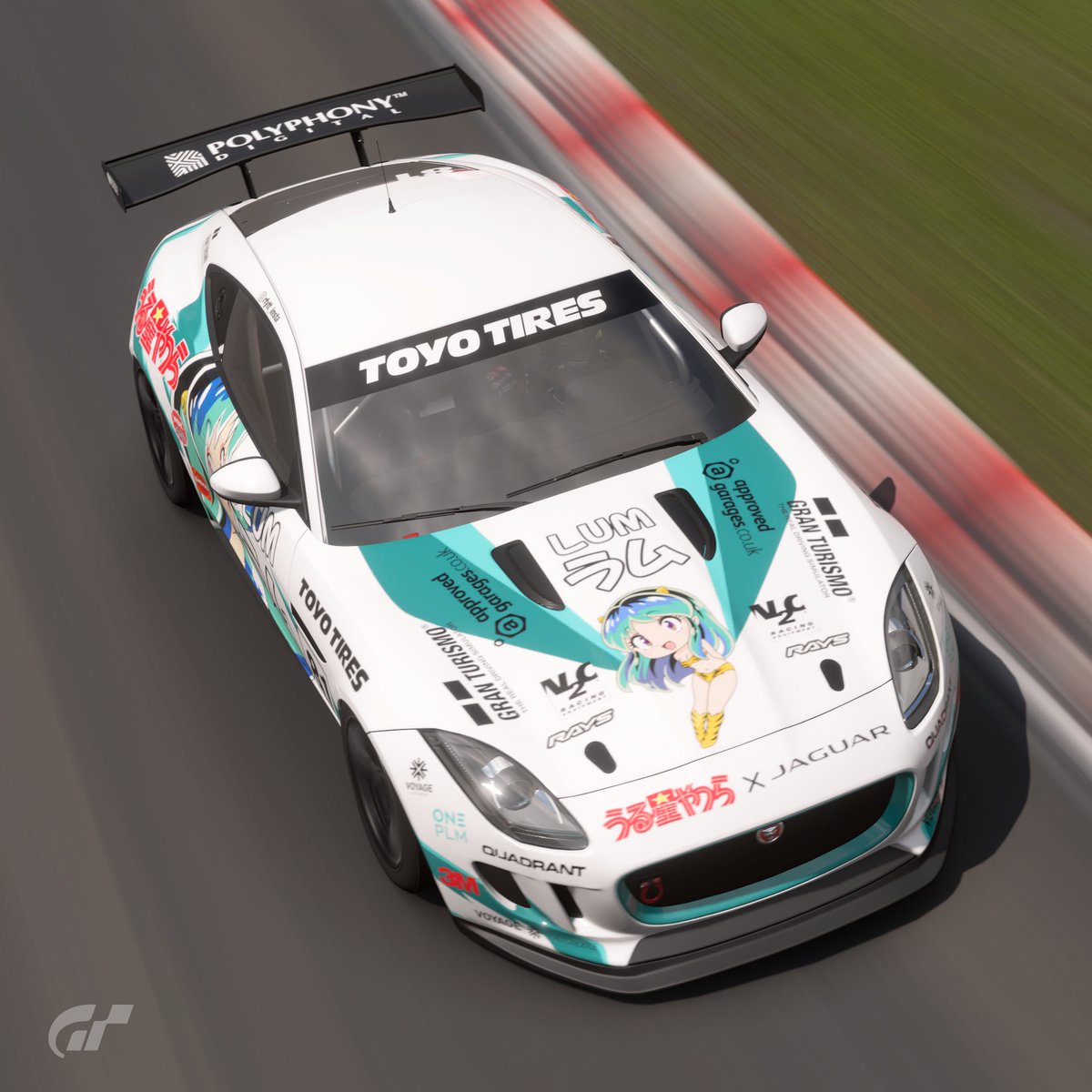 RoyalFranzYT's tweet photo. #GranTurismo #GranTurismo7 #GT7 #グランツーリスモシリーズ #グランツーリスモシリーズ7 #Jaguar #Jaaaaag #FType #SVR #FTypeSVR #JaguarFType #GT4 #RacingCar #ジャガー #Fタイプ #うる星やつら #ラム #UruseiYatsura #LumTheInvaderGirl #Lum #PrincessLum #痛車 #itasha https://t.co/A56oc1bJVx