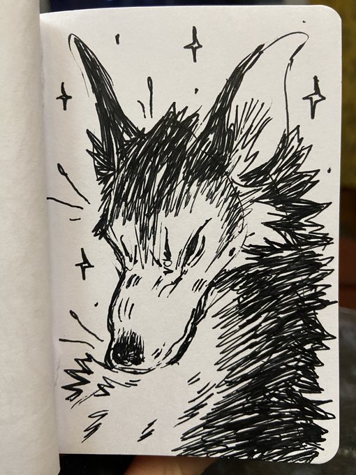 A wuff I doodled for a 10 min warmup 