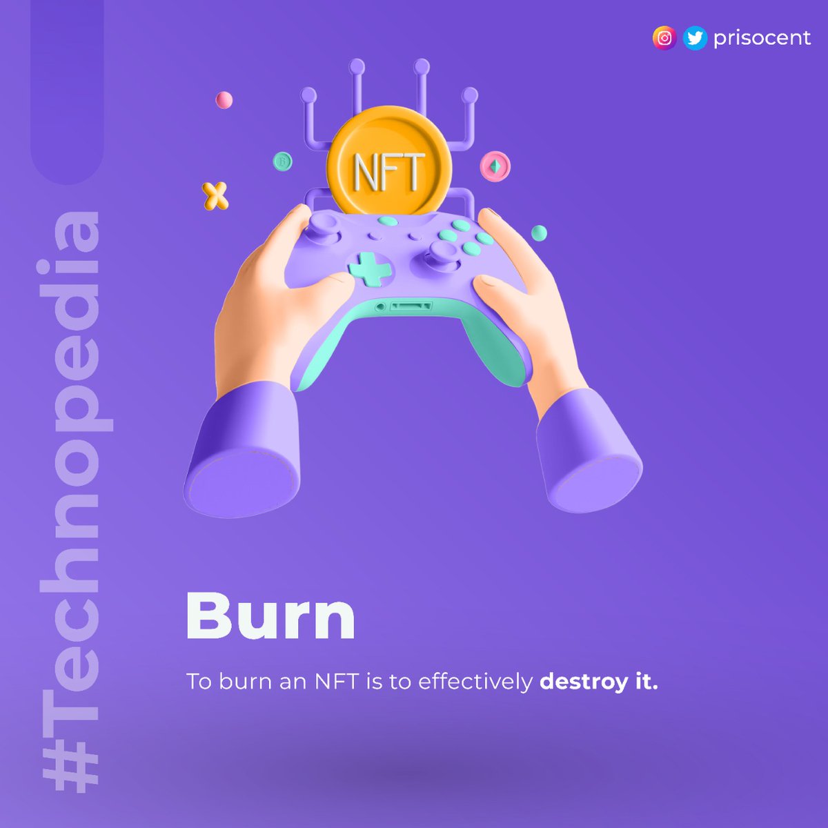 prisocent's tweet photo. #TechWord of the day!!
#Burn #web3 #Technopedia #Web3KiDuniya #web3community #NFT #NFTs #nftart #Blockchain https://t.co/XskLoLdfhf