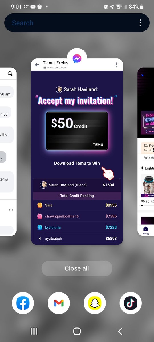 SarahHaviland5's tweet photo. Come get that freee money download temu and search code S2ZAW2H it will take you to earn free cash https://t.co/B6ABHxg8Ep