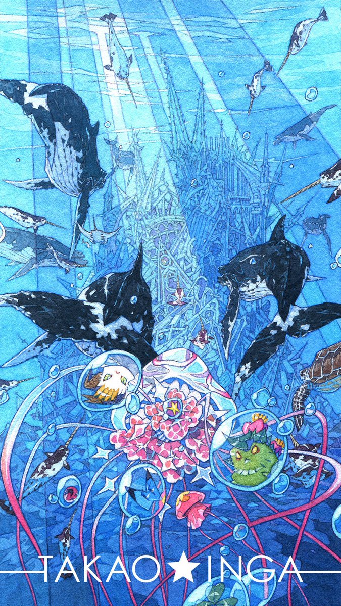 「『イッカクを追って』 」|渡辺孝夫のイラスト