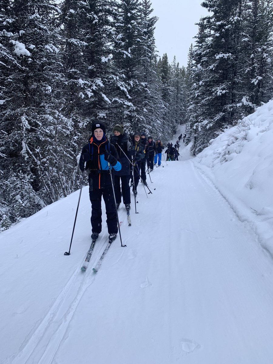 WILDmanachaban's tweet photo. We braved the cold temperature and headed to Pocaterra for our first cross country ski day today. #dressfortheweather #xcskiingisfun @rvsed @ManachabanMS https://t.co/eYi3Zvcq2K