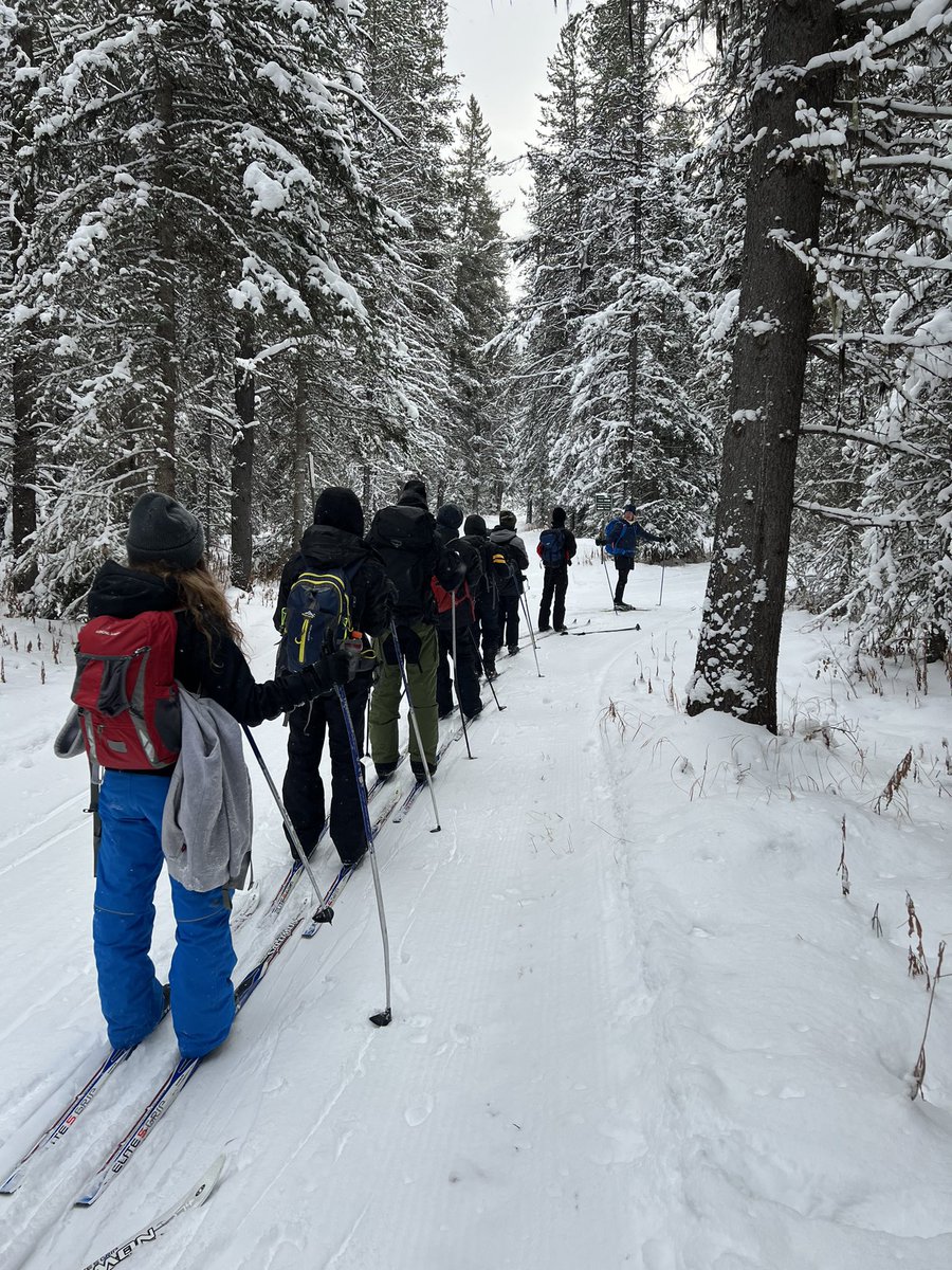 WILDmanachaban's tweet photo. We braved the cold temperature and headed to Pocaterra for our first cross country ski day today. #dressfortheweather #xcskiingisfun @rvsed @ManachabanMS https://t.co/eYi3Zvcq2K