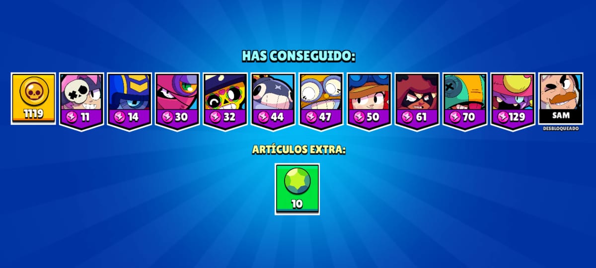 JavilisGH's tweet photo. lo que me salio en la cuenta principal y la 2 secundaria nuevo brawler SAM de la #OmegaBox #BrawlStars muy contento aunque debió ser mejor Ggs mis paniatsGH https://t.co/BrbwAjUpHL