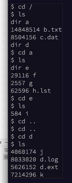 gubatron's tweet image. Advent of Code, Day 7.
Looks like we'll have to create a command line parser tonight.
#AdventOfCode2022