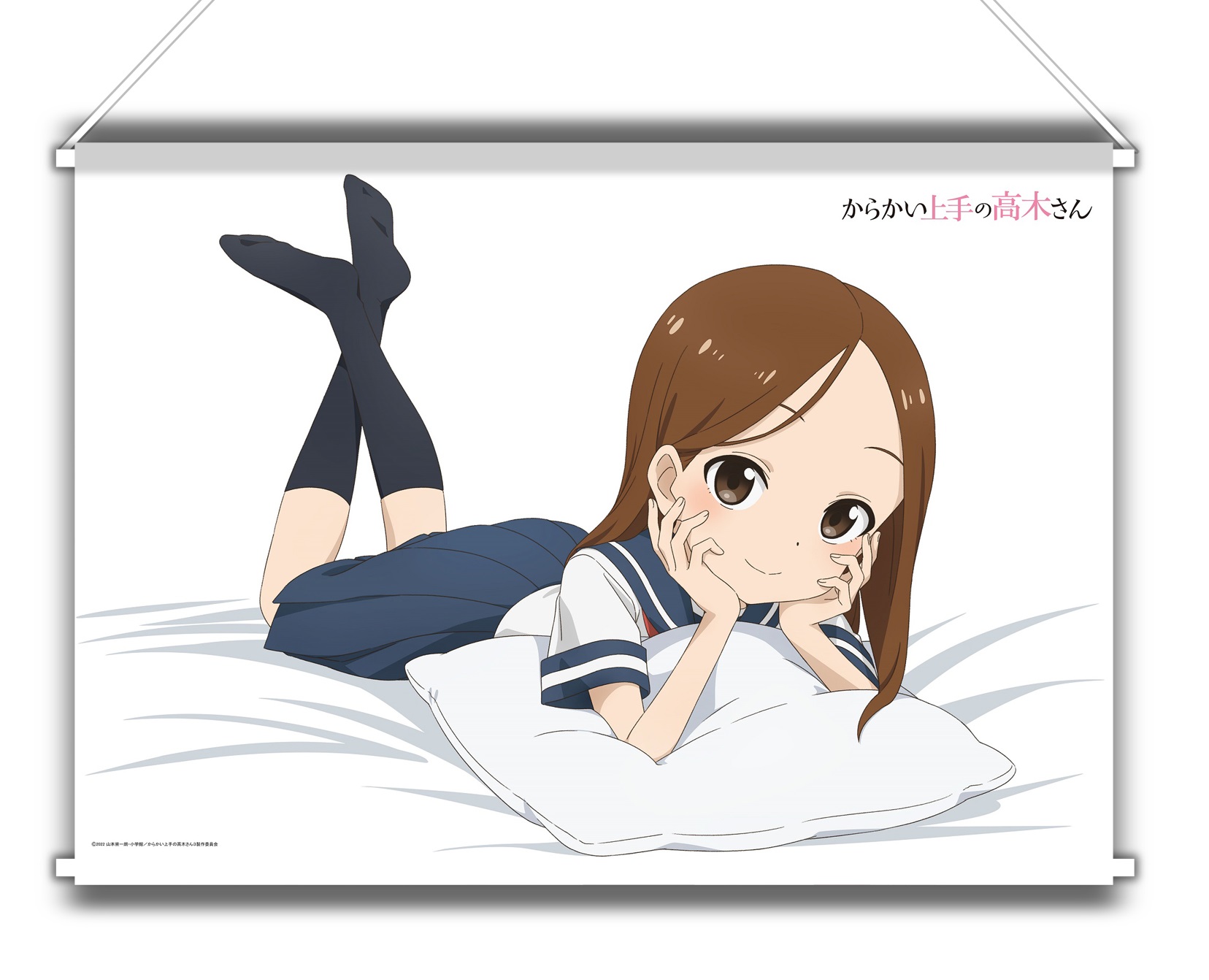 C101 からかい上手の高木さん 等身大タペストリー 高木さん 体操座り-