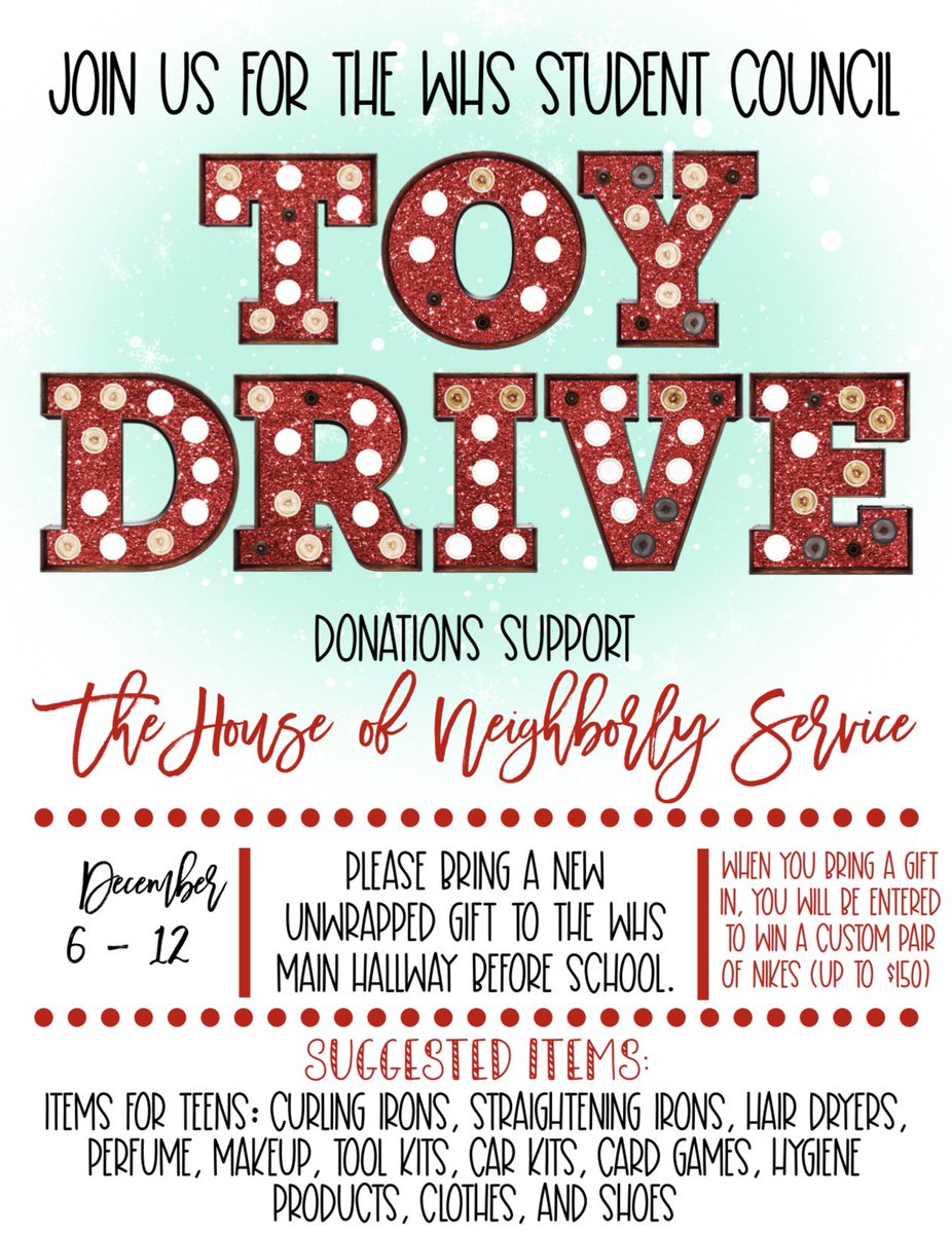Help us support The House of Neighborly Service who aids in providing Christmas for many! 🎄