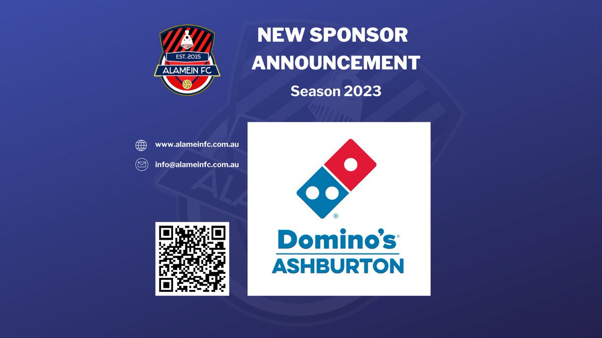 FCAlamein's tweet photo. We are excited to present our new Game Day sponsor Domino's Ashburton.  

Richard &amp; his team at Domino's Ashburton are open everyday so go down to High Street Ashburton to show your support.

#Dominos_au #pizza https://t.co/HHy9tdGun7