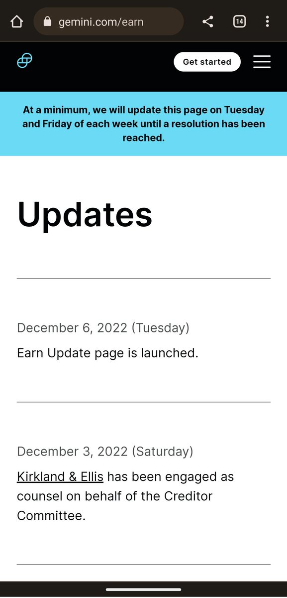 0xfudamentals's tweet photo. .@Gemini Earn's update page is like the lists I make of things I have to do tomorrow.

1. Wake up

2. Make bed https://t.co/LznQktdvUW