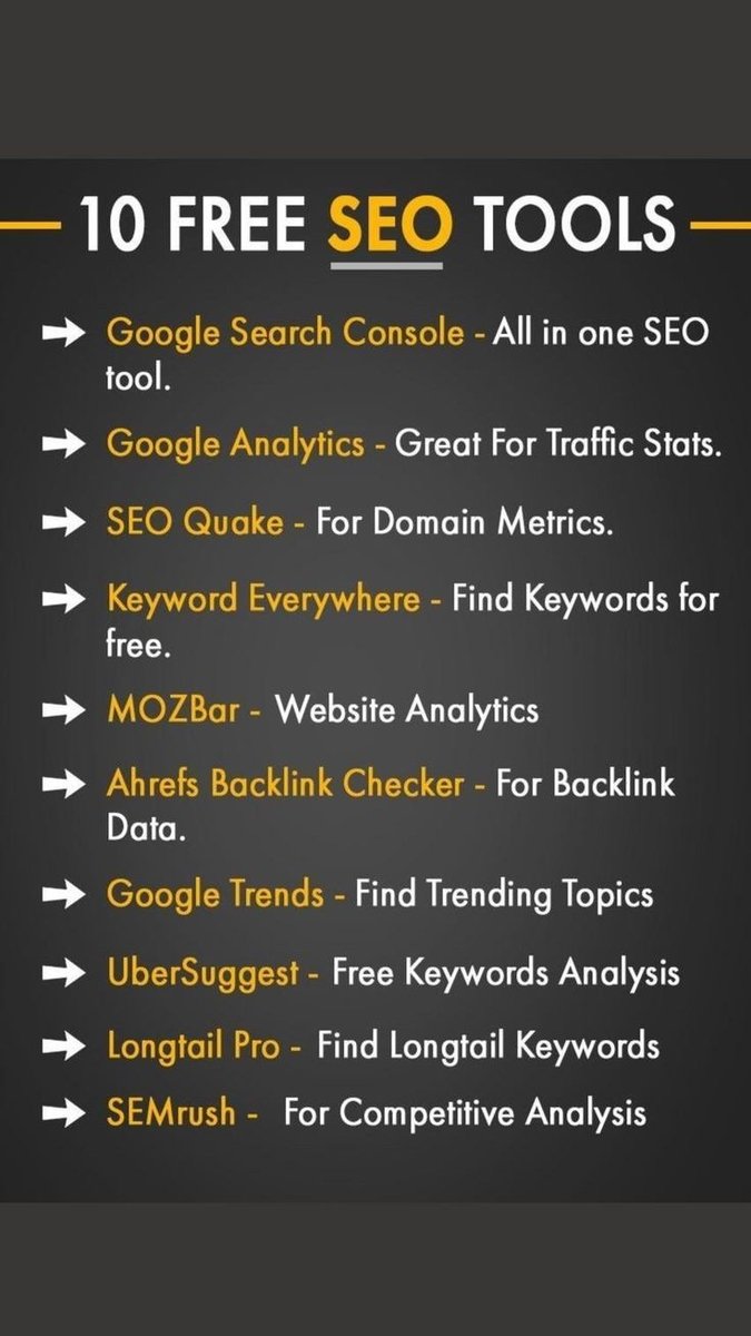 Best 10 Free SEO Tools of 2022.
#SEO #digitalmarketing #Tools #marketingtips #Searchengineoptimization #moz #Ahref #MachineLearning #DataScience #Analytics #innovation #digital