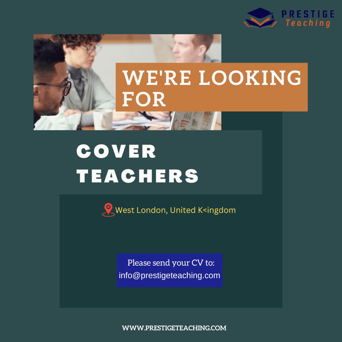 Permanent Cover Teacher vacancy in West London, United Kingdom

Drop us a message or Submit your CV to: info@prestigeteaching.com