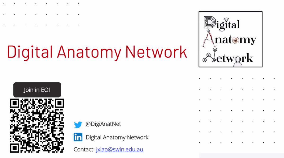 Want to join the Digital Anatomy Network? Contact Dr. Junhua Xiao (Swinburne) #ANZACA2022