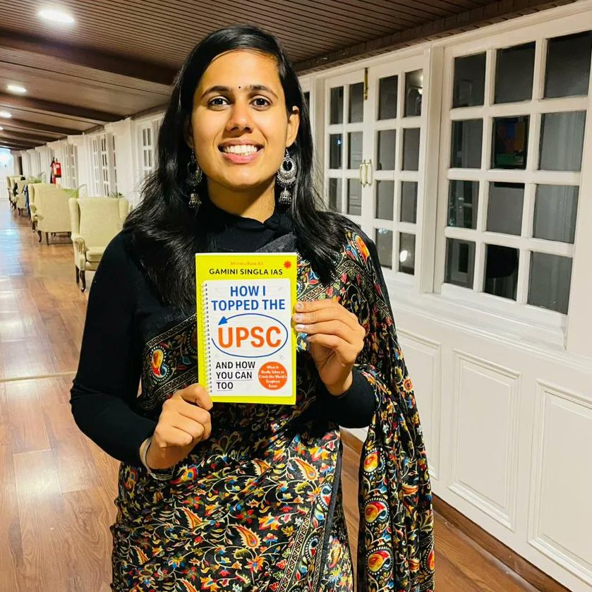 SinglaGamini's tweet photo. Hello everyone
I am extremely glad to share with you all my first book "How I topped the UPSC and how you can too!!"on mental preparation and rules of the game that helped me top the exam.
Sharing with you the preorder link here and in my bio
https://t.co/HtLLkOvalr https://t.co/poBIsHIW4l