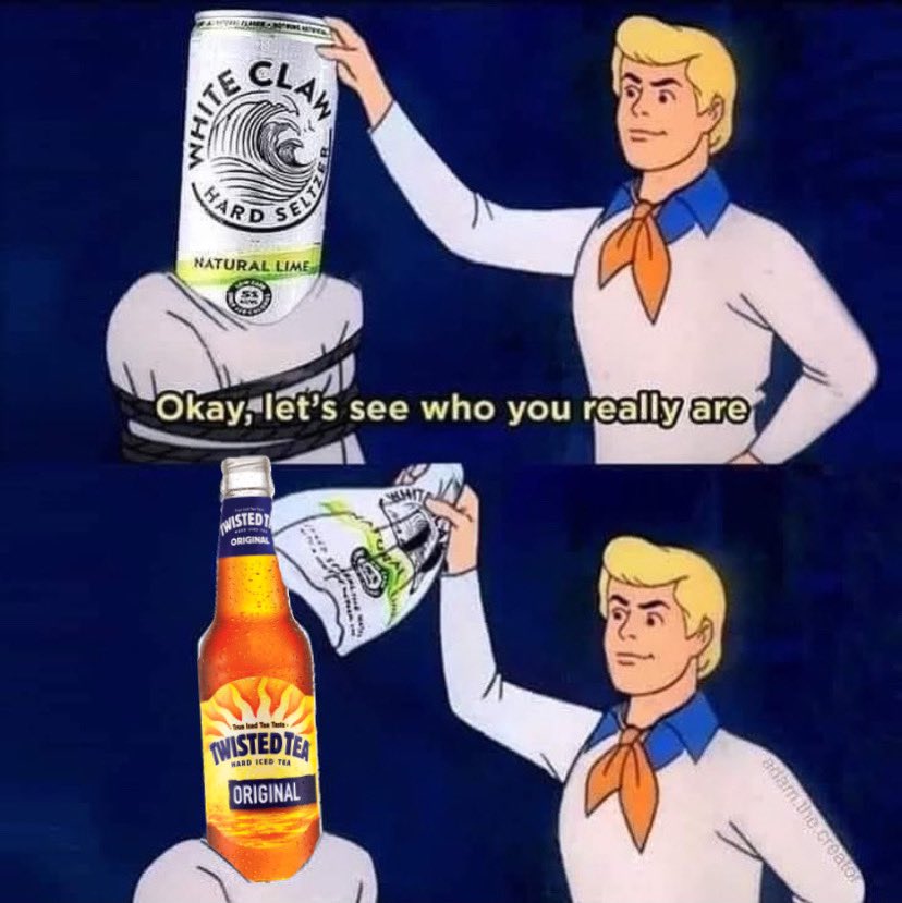 Wantagoldfish's tweet photo. They’ll never kno… @TwistedTea https://t.co/MrUp63el4g