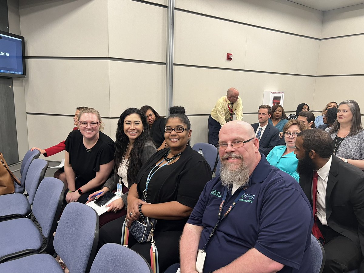 The <a href="/SpringISD/">Spring ISD</a> Financial Services Leadership Cohort attending the school board meeting to learn all about Board Governance. #growyourown #LeadershipDevelopment