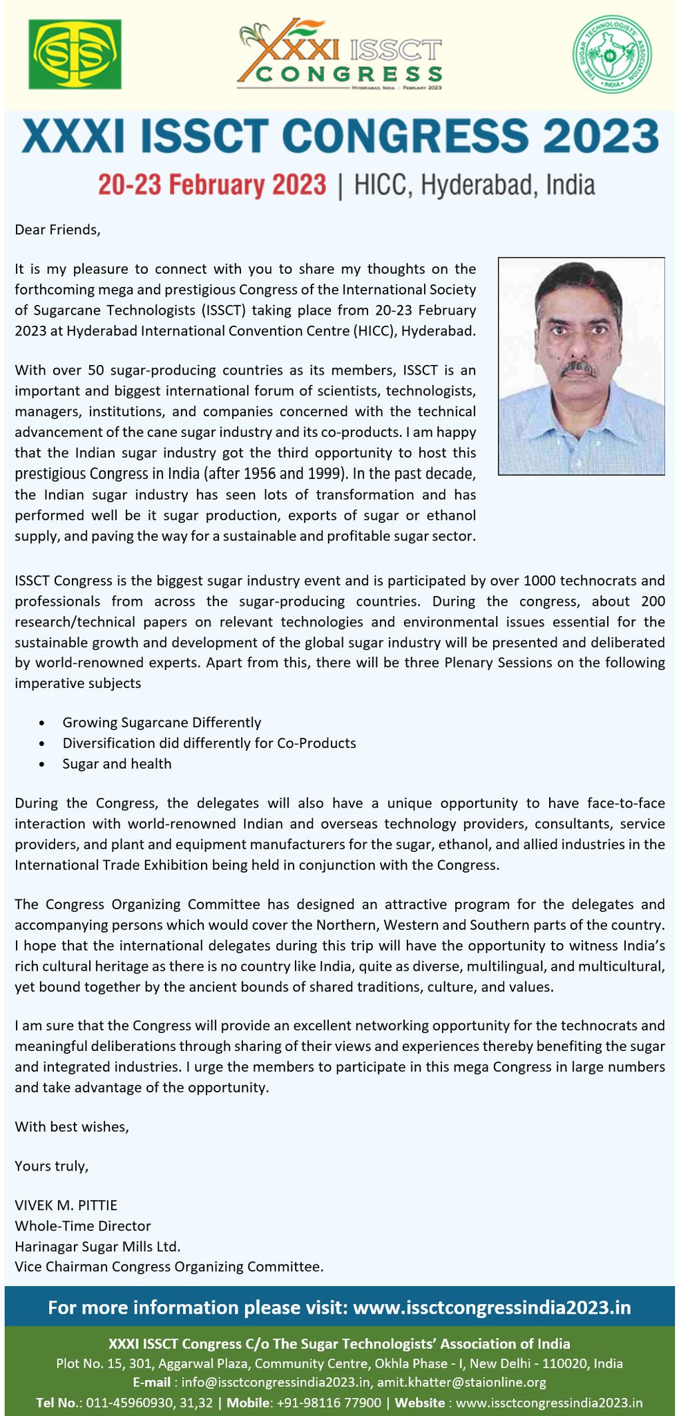 The Sugar Technologists' Association of India on Twitter "Invitation