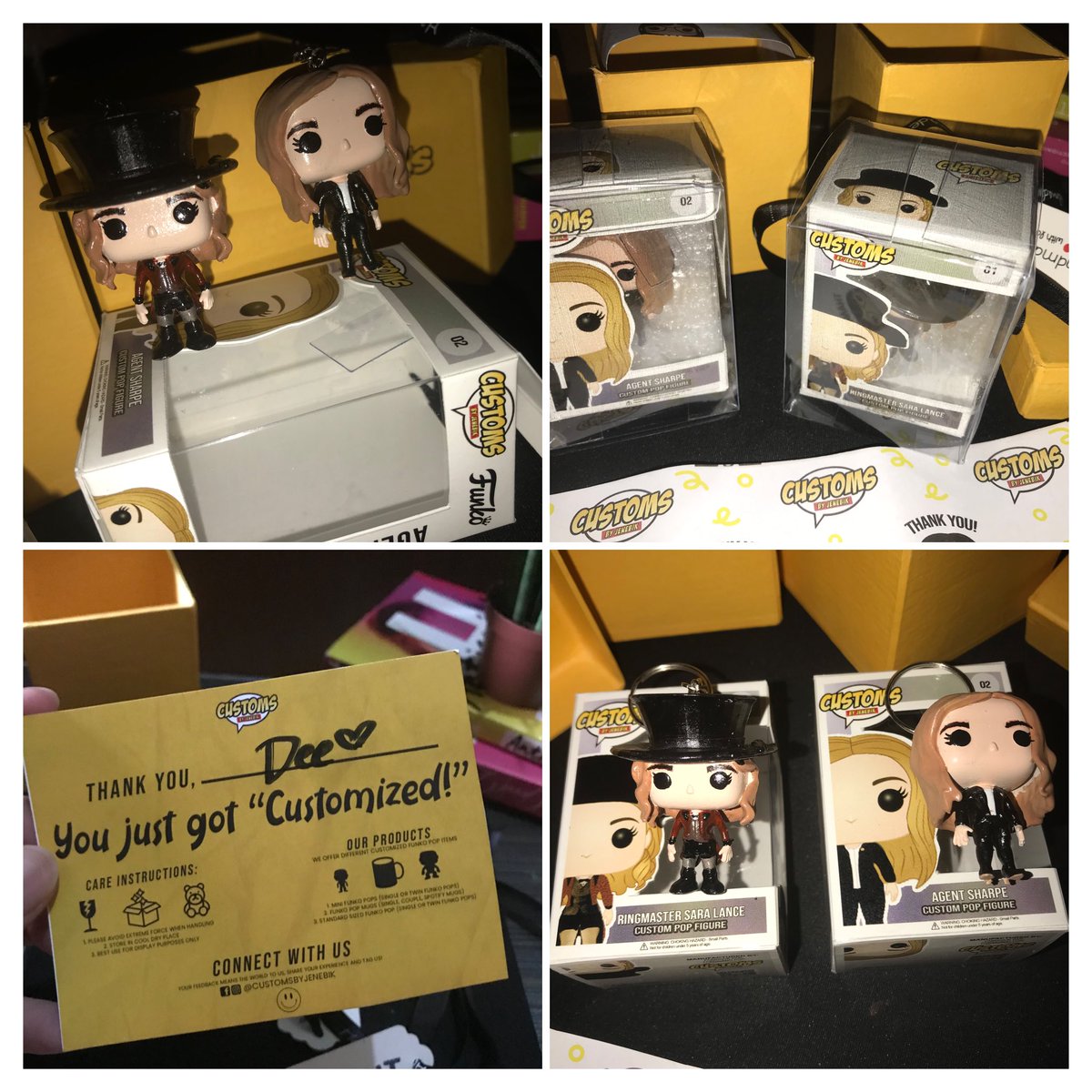 avalanceendgame's tweet photo. I finally got them! They look so cute. 😍 #SaveLegendsOfTomorrow @jesmacallan @caitylotz https://t.co/1HE42Kxfsp