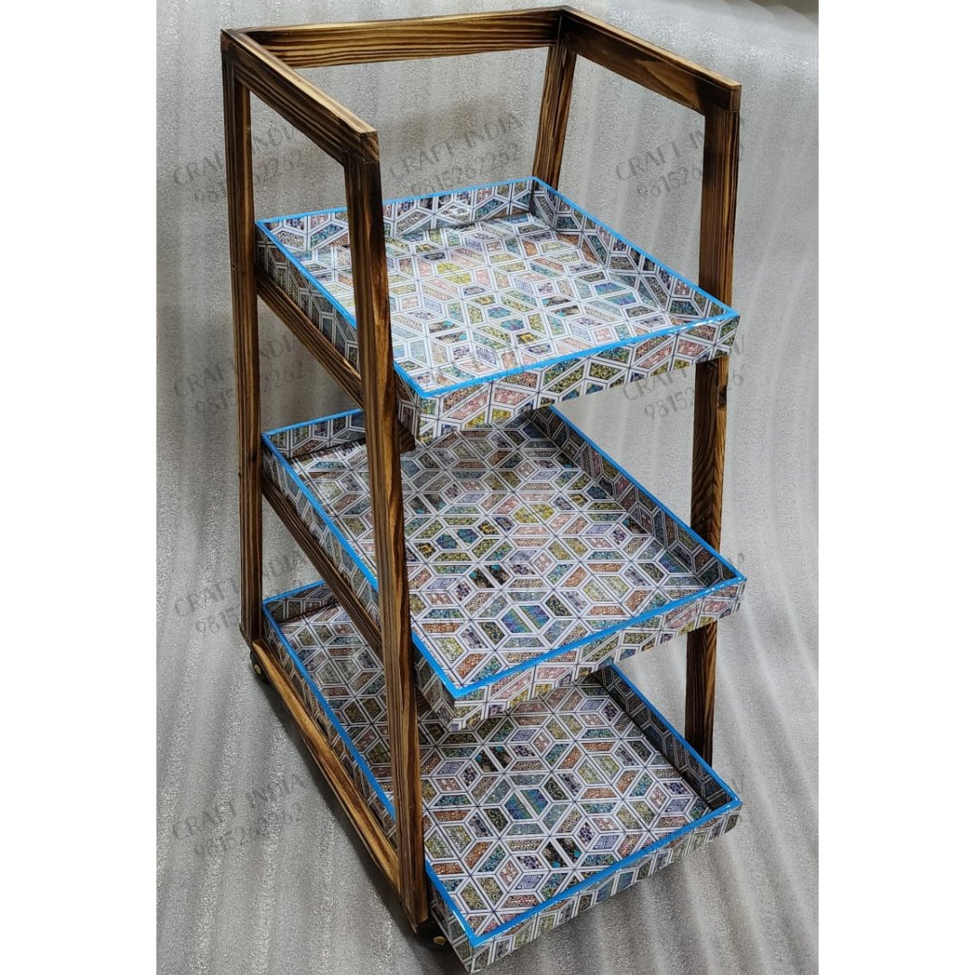 CraftIndia9's tweet photo. Pine wood trolley with 3 beautiful printed trays
Printed hand-made wooden products
Serving trolley with 4 wheels
.
#traytrolley #handmande #woodentrolley #servingtrolley #pinewoodproduct https://t.co/yuwEiVcHbS