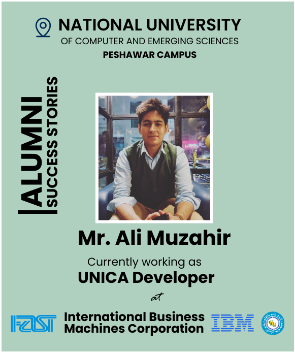 fastpwrofficial's tweet photo. Meet Mr. Ali Muzahir- a Computer Science graduate from the batch 2018. He is currently working as a UNICA Developer at IBM. We congratulate him on his achievements thus far and wish him all the best!
#alumni #FASTPWR #careers #lifeatfastpwr #FASTNUCES https://t.co/pUGSCRzpli