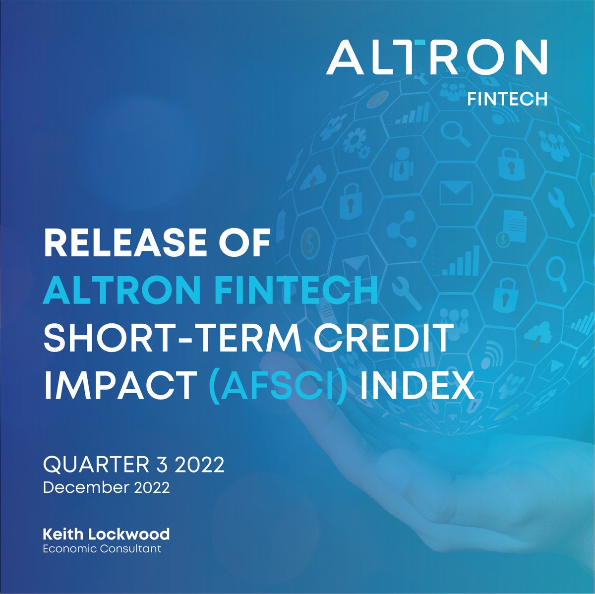 AltronFinTech's tweet image. The @AltronFinTech Short-term Credit Impact (#AFSCI) Index for Q2/Q3 2022 was released today, with data from the National Credit Regulator showing a significant increase of around 10% in the Index compared to Q1 2022.