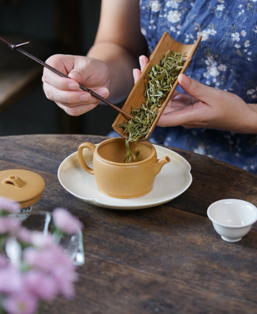 MarvelousAnhui's tweet photo. #UNESCO · Tea-making | Anhui
Huangshan Maofeng ist ein berühmter Tee in der Provinz Anhui. Sein primäre Herstellungsprozess besteht aus drei Schritten: Enzyminaktivierung, Kneten und Rösten. Einer der Schlüssel zum Erhalten der smaragdgrünen Farbe ist Enzyminaktivierung.#AnhuiTea https://t.co/zXwV0G2ZJh