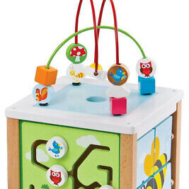 Perfect toys for creative education for 12 months+ kids with multi-activity Lelin Nature activity Cube bit.ly/3UsrWvI