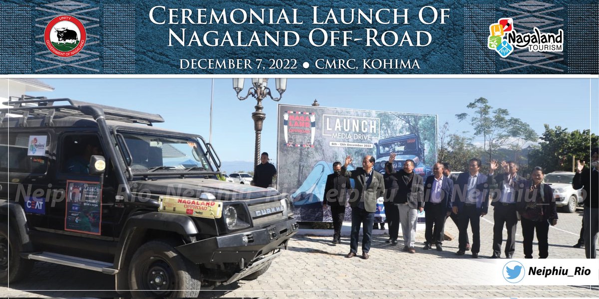 Happy to launch guide book, website nagalandoffroad.com
and flag-off Nagaland off-road expedition. It aims at promoting Nagaland as a destination for off-roading in partnership with the extreme terrain travel pioneers Wander Beyond Boundaries. Congratulations &amp; best wishes.